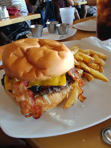 burger and fries