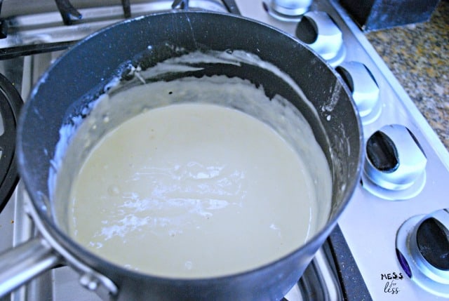making glue in pan