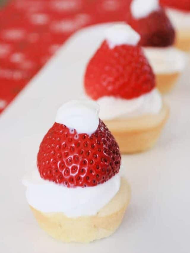 Santa Hat Cupcakes