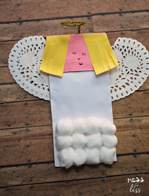 paper bag angel craft #sponsored