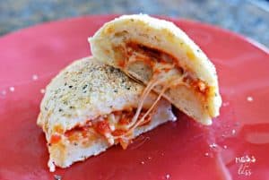 2 Ingredient Dough Calzone - Mess for Less