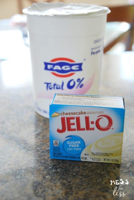 jello pudding cheesecake mix and Fage total 0% yogurt 