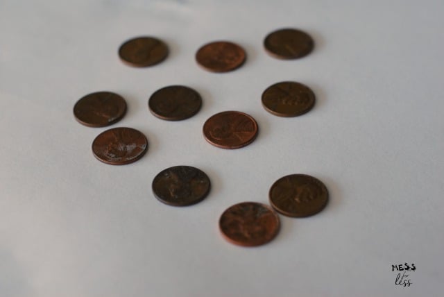 cleaning pennies experiment