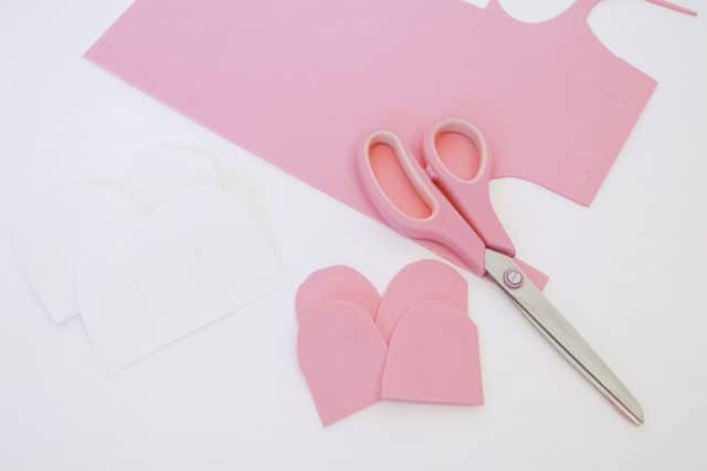 scissor and pink foam