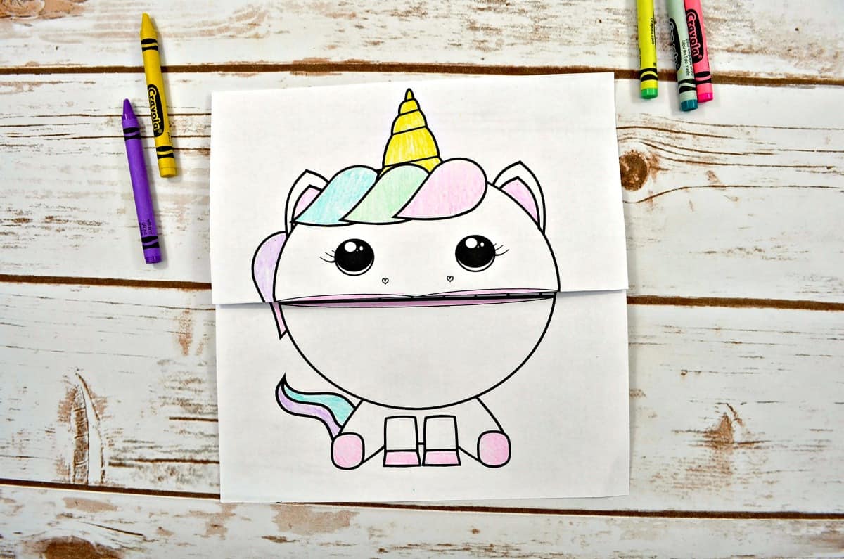 Printable Unicorn Craft for Kids - Mess for Less