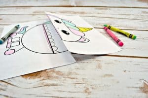 Printable Unicorn Craft for Kids - Mess for Less