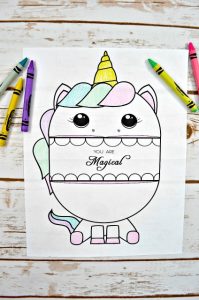 Printable Unicorn Craft for Kids - Mess for Less