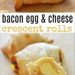bacon egg and cheese crescent roll breakfast