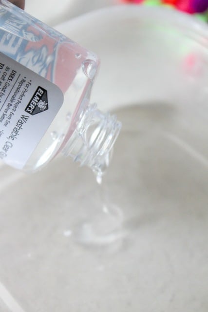 pouring clear glue