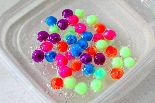 How to Make Pom Pom Slime for Kids - Mess for Less