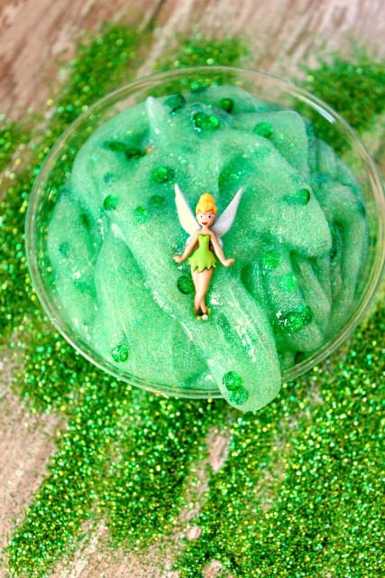 tinkerbell slime in a bowl