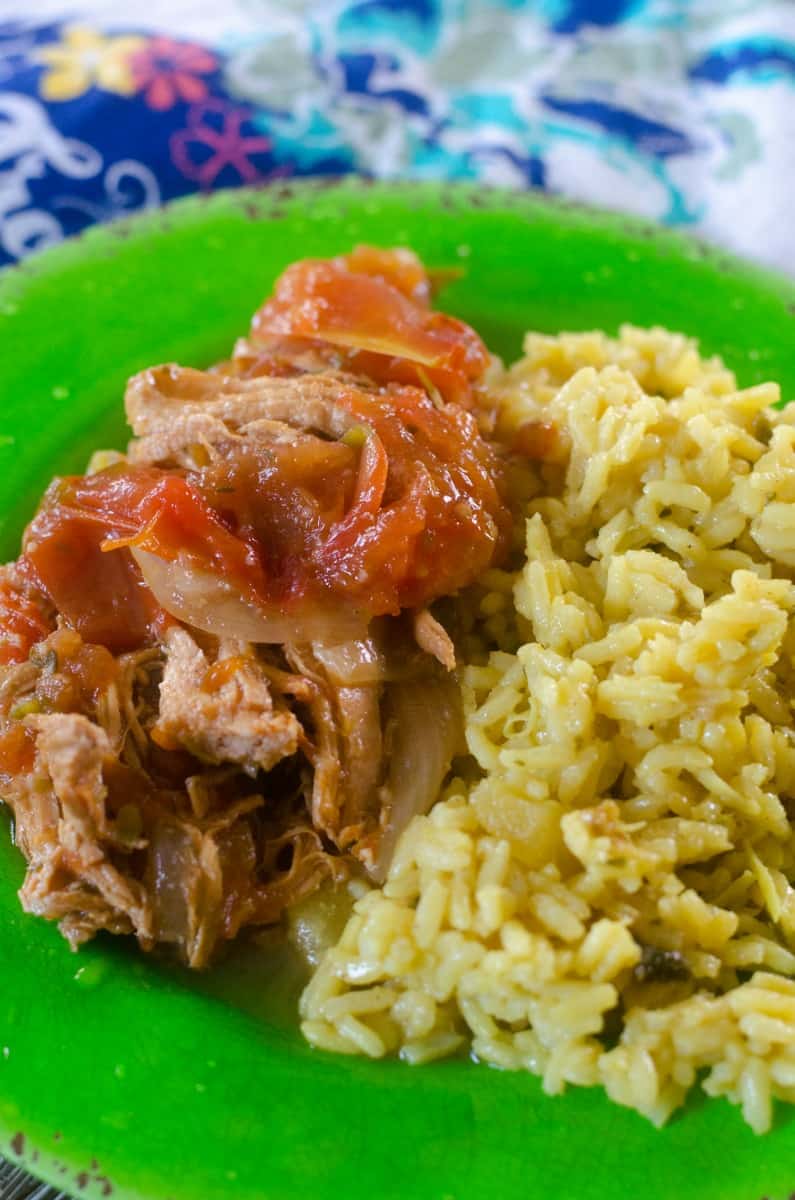 Caribbean Chicken with rice