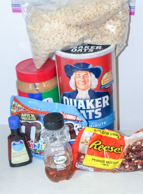 ingredients for no bake granola bars
