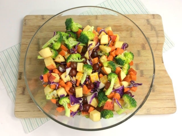 Broccoli Apple Salad in a bowl