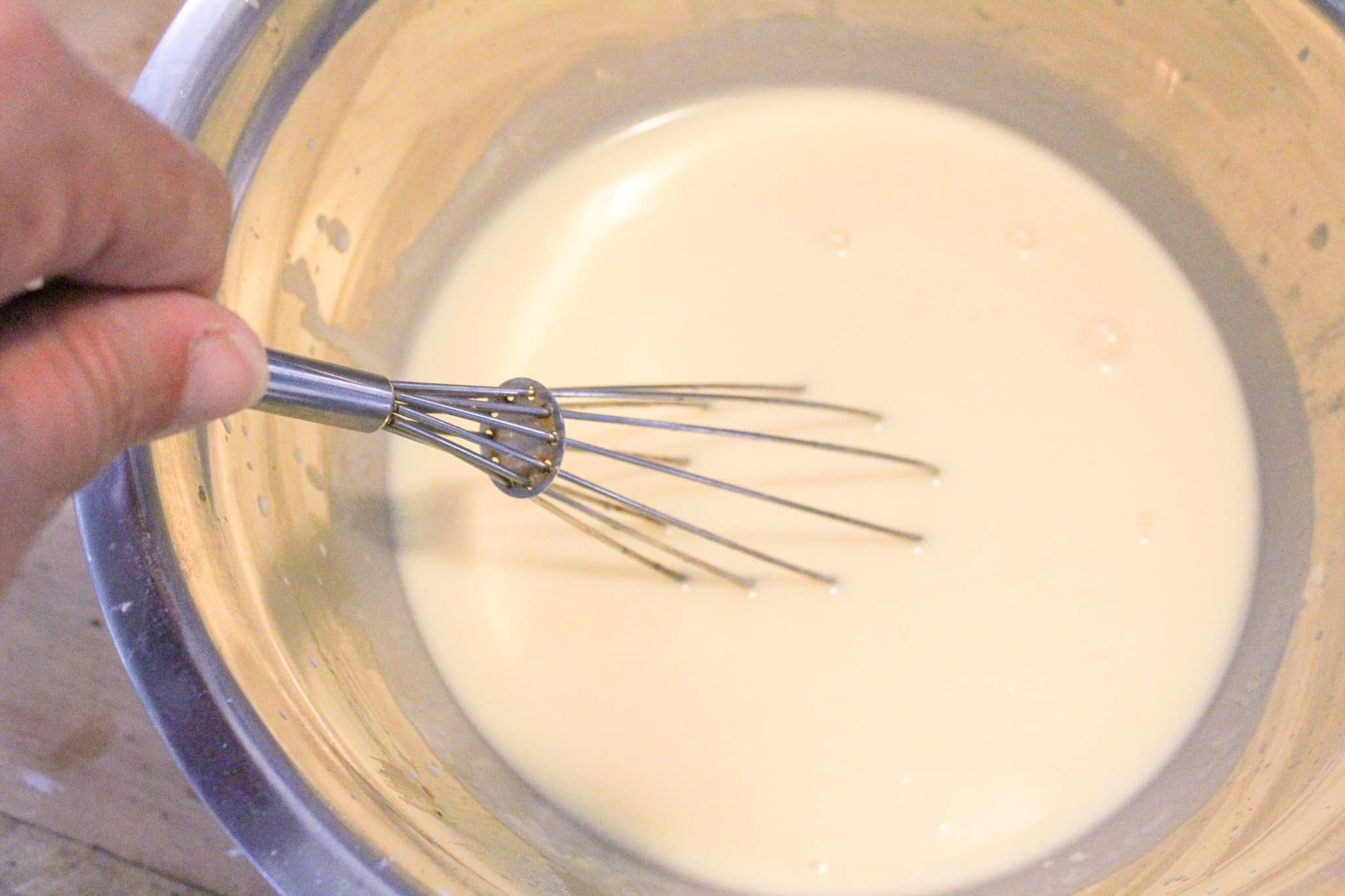 making vanilla pudding