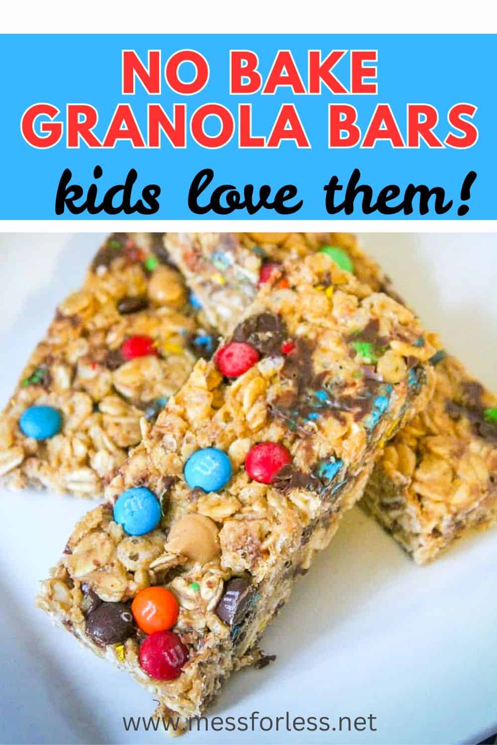 No Bake Granola Bars pin