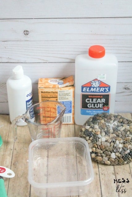 ingredients for how to make rock slime