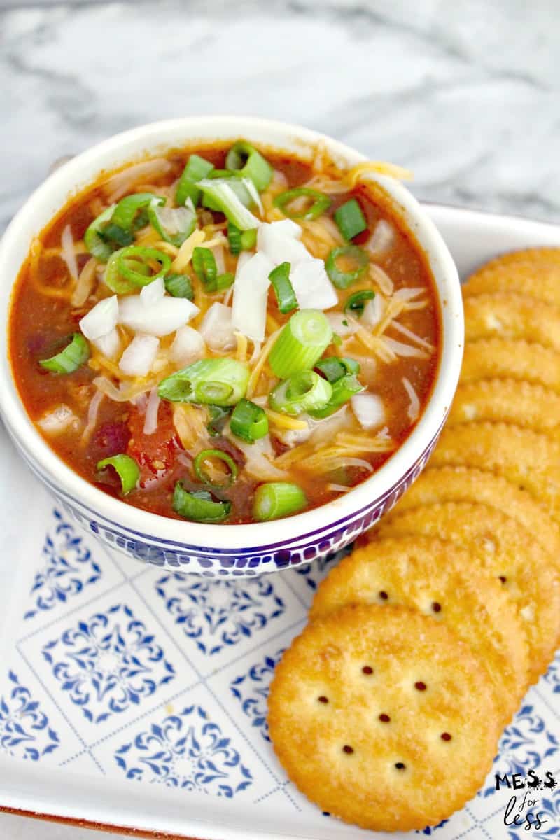 chili in a bowl