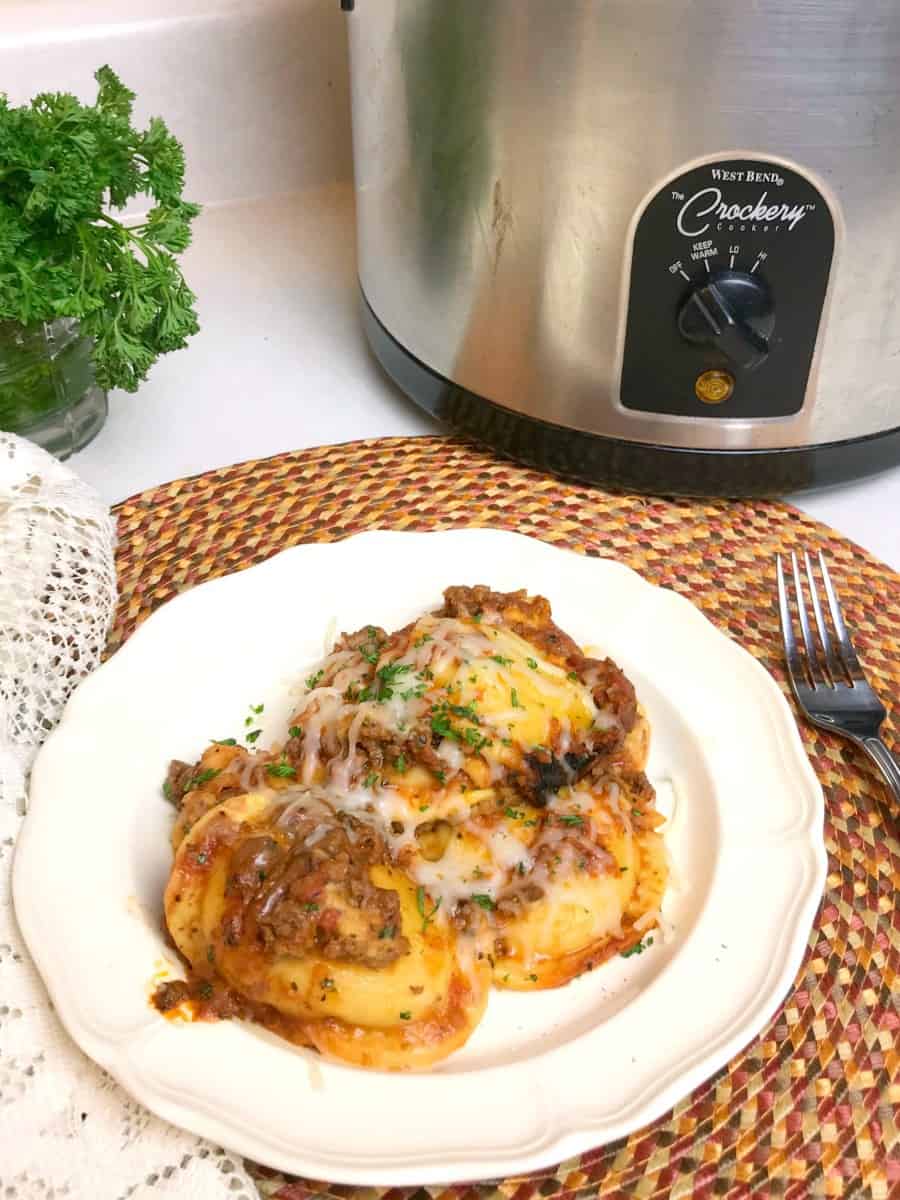 Ravioli Lasagna in the Crock Pot