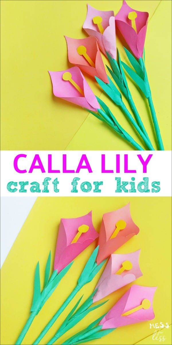 This Calla Lily Craft for Kids is easy to make with our free templates that you can download.