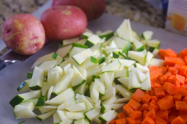 chopped vegetables