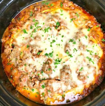 cropped Ravioli Lasagna in the Crock Pot 6