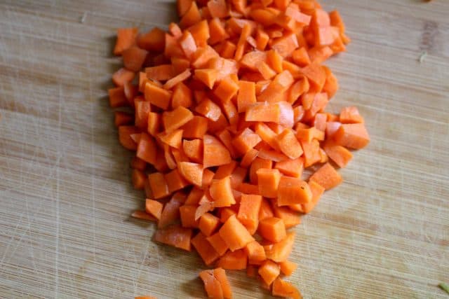 chopped carrots