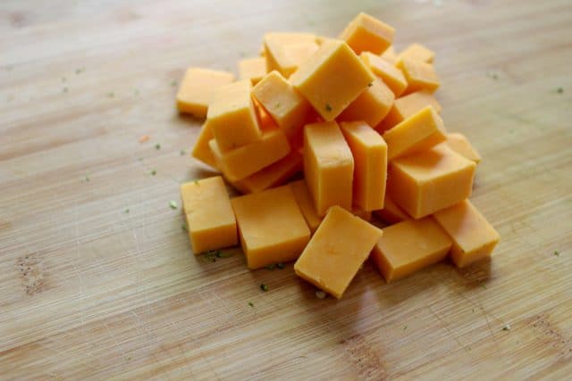 diced cheddar cheese