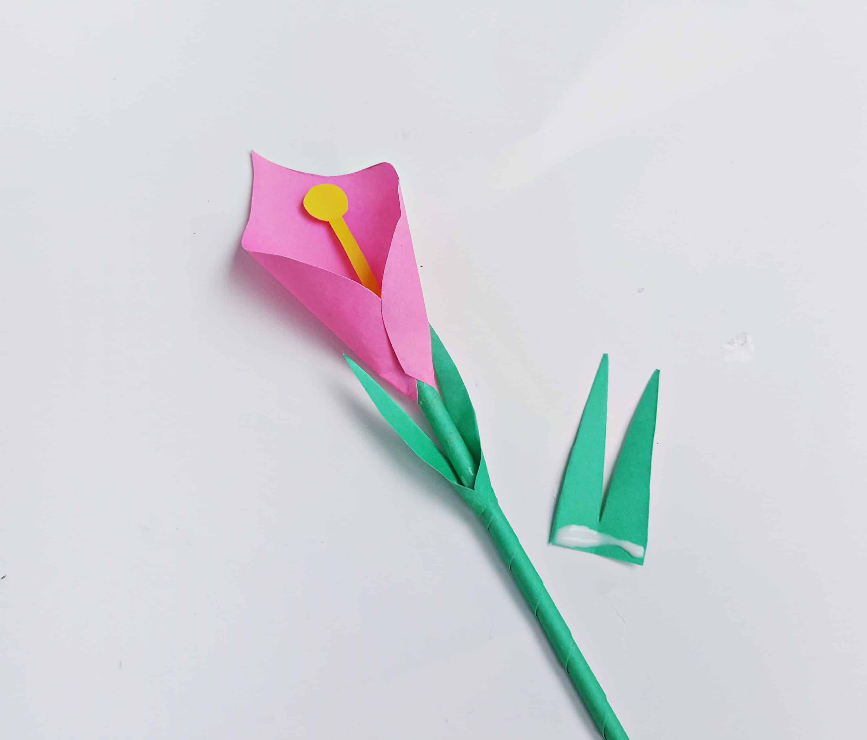 assembling a paper flower