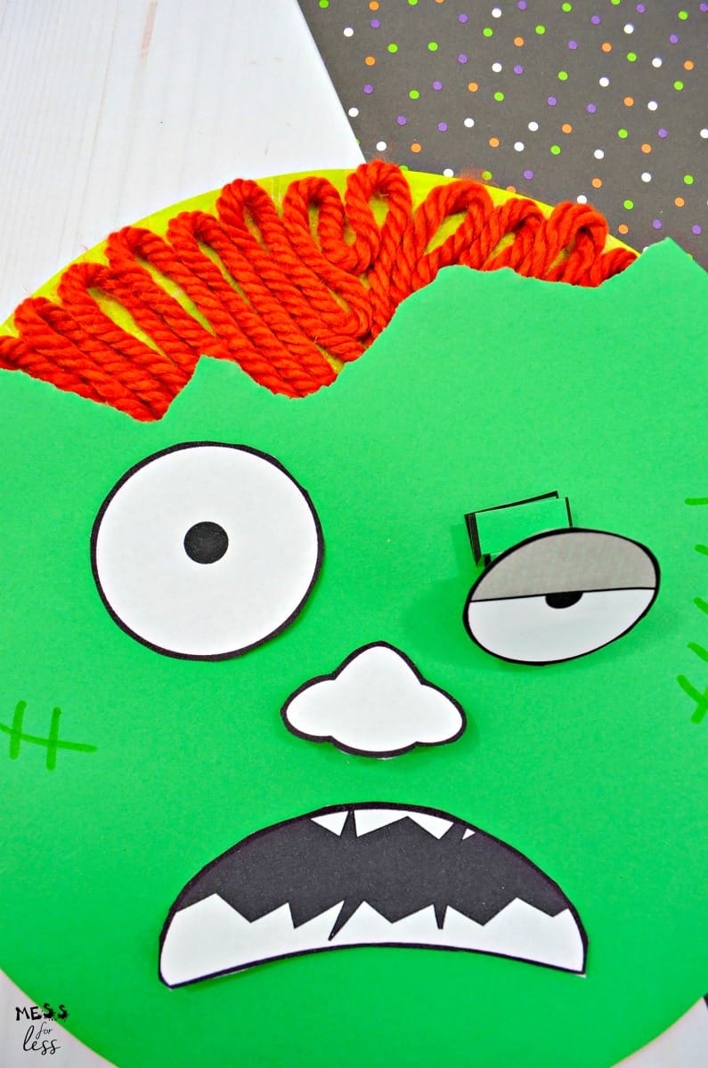 paper plate zombie craft for kids