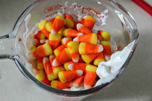 candy corn in a cup