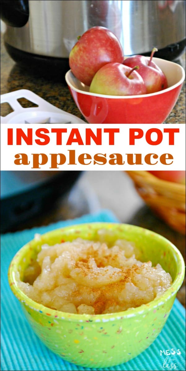No need to buy packaged applesauce when you check out this easy Instant Pot Applesauce recipe. It is so easy to make and tastes SO much better than store bought. 