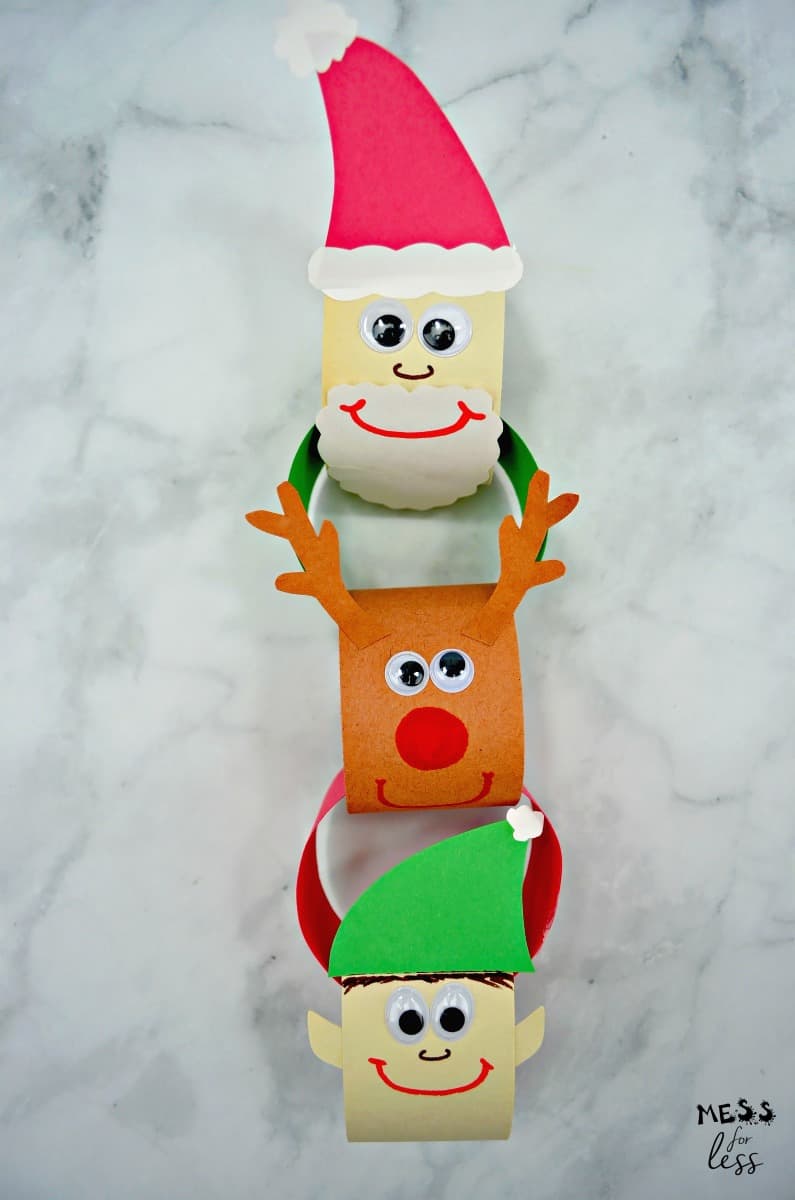 Christmas Paper Chain Craft - Mess for Less