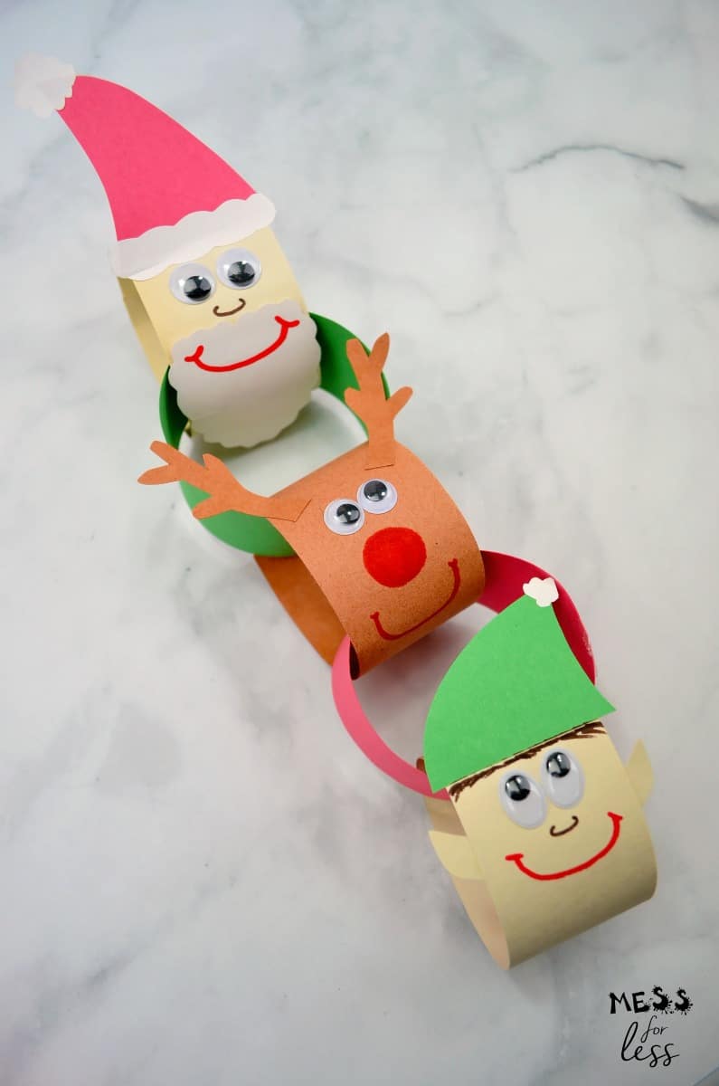 Christmas Paper Chain Craft - Mess for Less