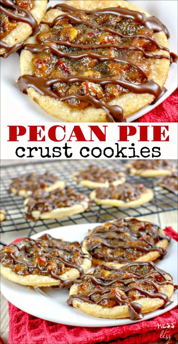 These Pecan Pie Crust Cookies may look complicated, but thanks to a supermarket shortcut, they are as easy as pie to make. These cookies pack all the flavors that you love in pecan pie into a delicious cookie. 