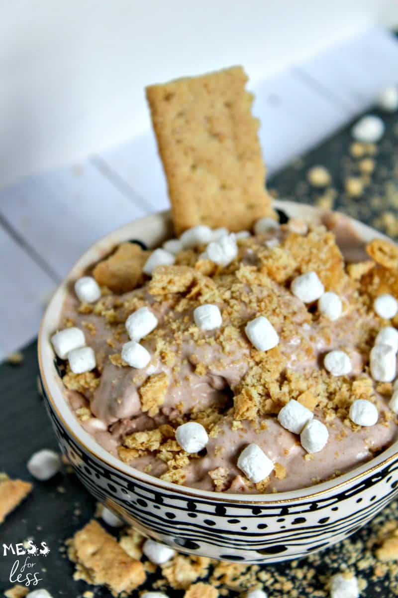 S'Mores No Churn Ice Cream in a bowl