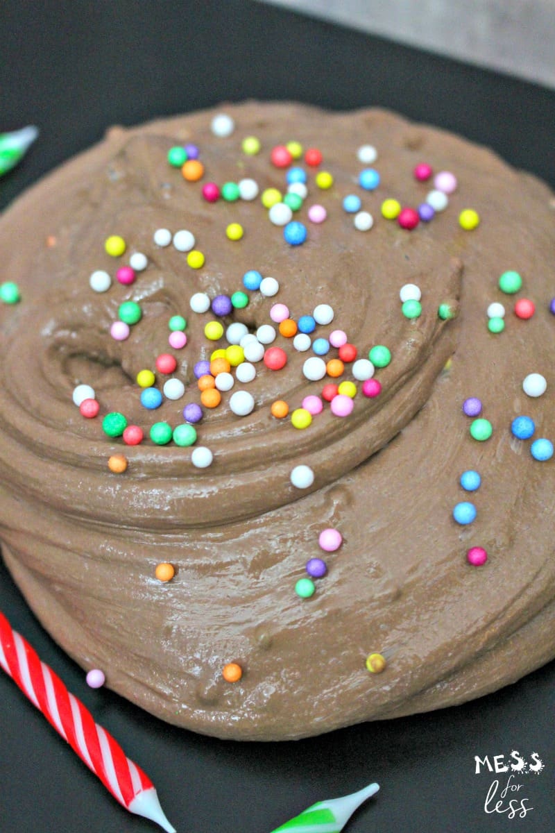 chocolate birthday cake slime