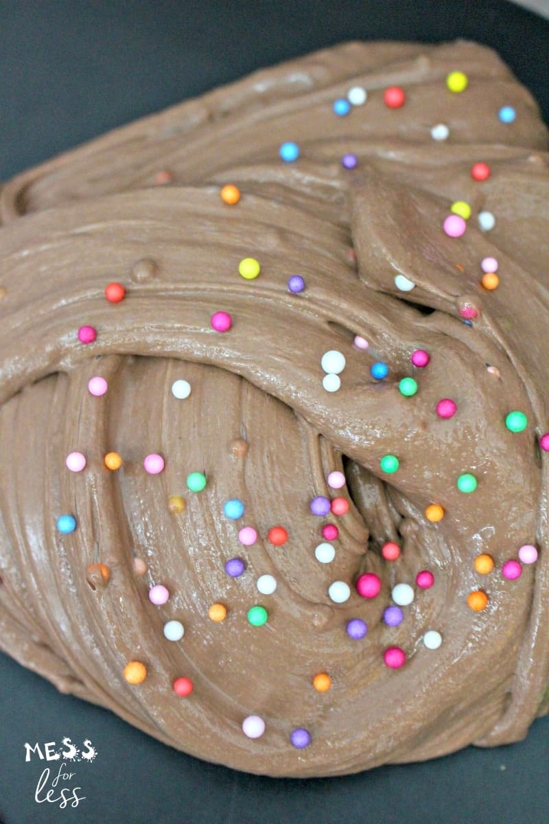 chocolate birthday cake slime