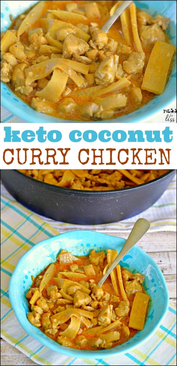 This Keto Coconut Curry Chicken is filling and contains all of your favorite Curry flavors. Of course you don't have to be following a keto diet to enjoy this chicken. You can also serve it over a bed of rice for tasty dish. 