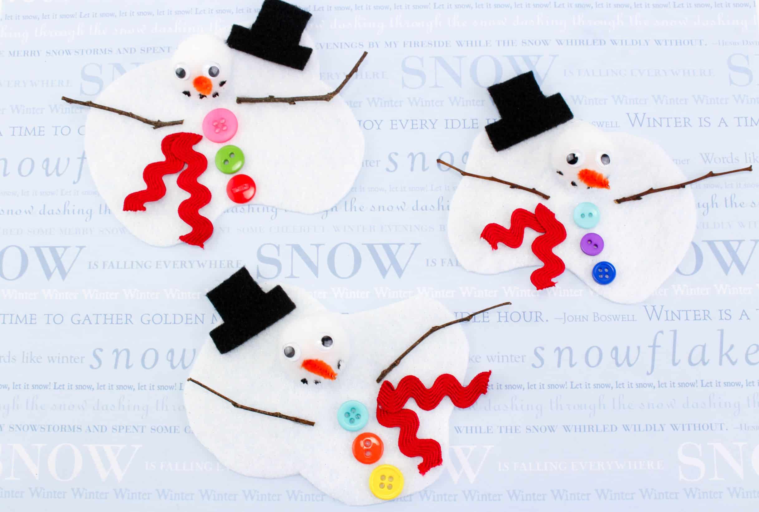 how to make a melting snowman craft