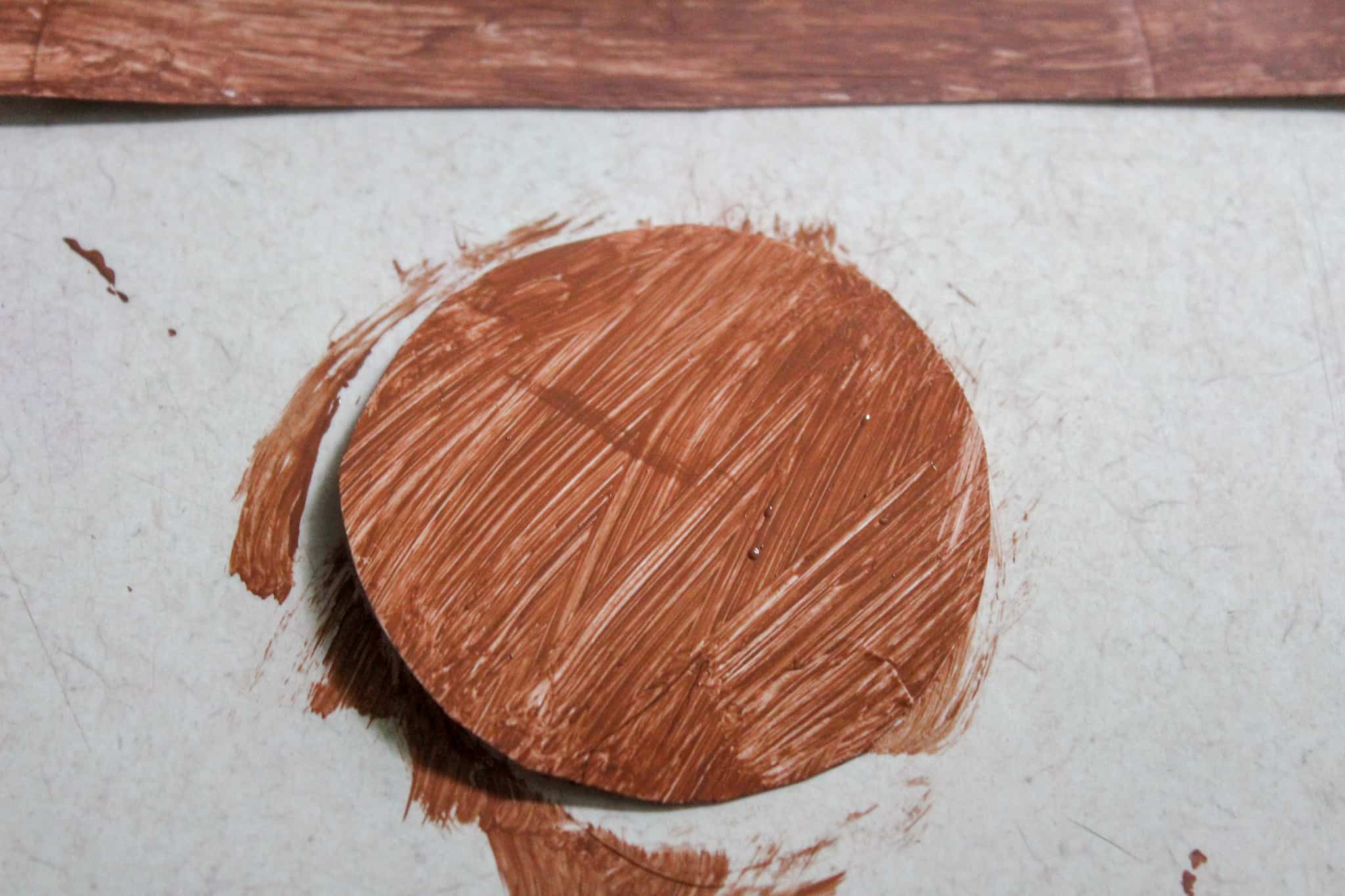 circle painted brown