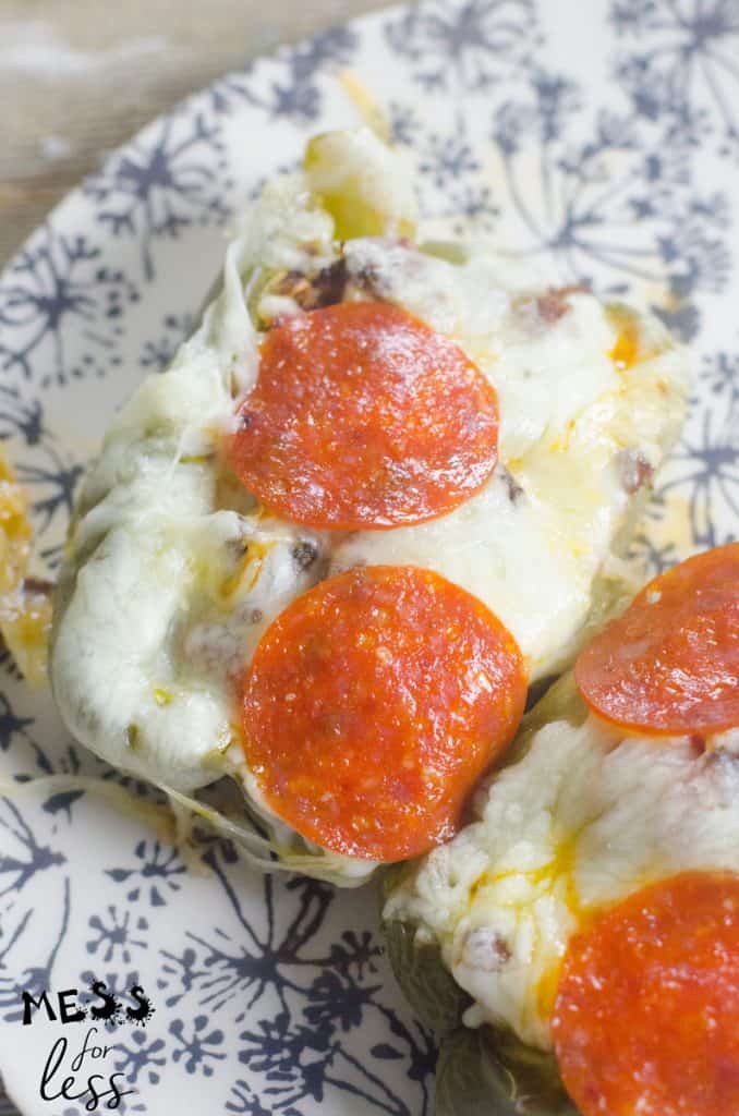 Keto Recipe Pizza Stuffed Peppers Mess for Less