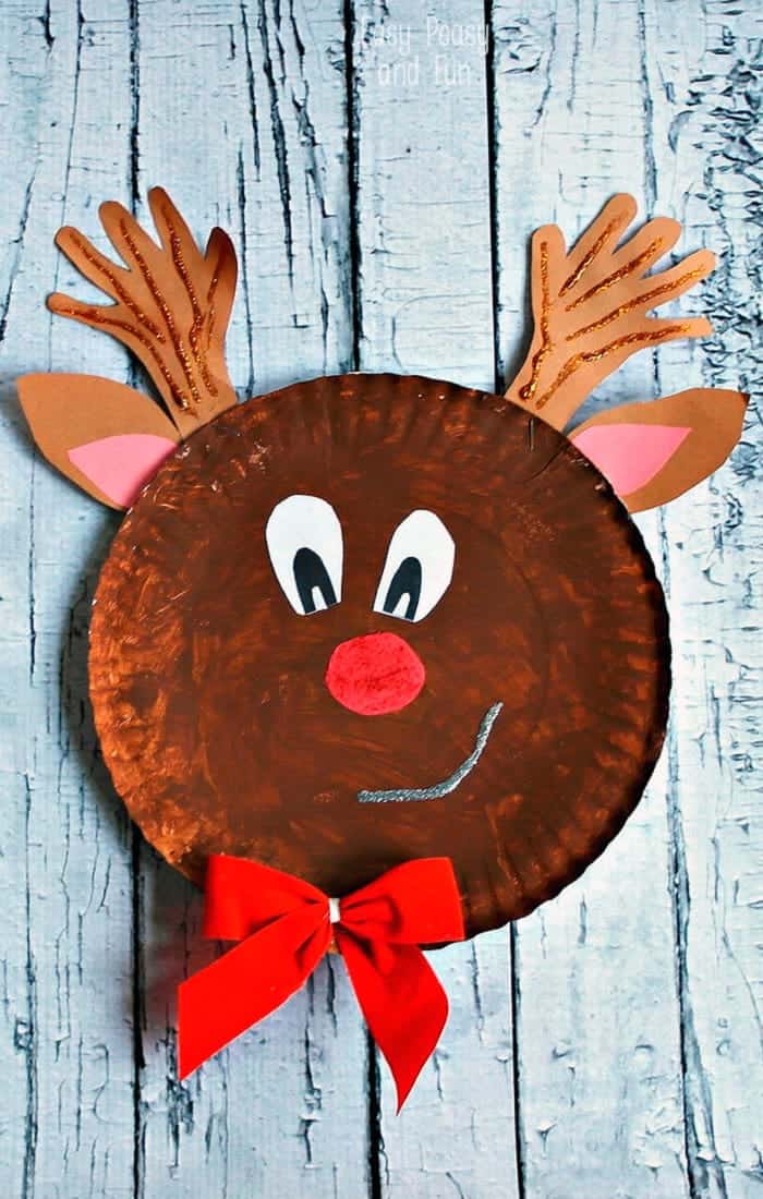 Rudolph Paper Plate Craft 