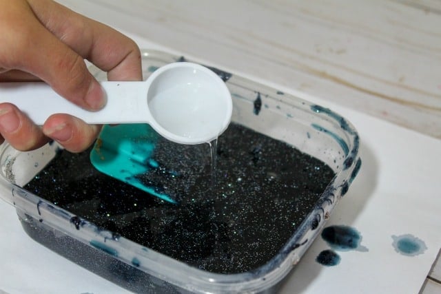 adding saline to slime