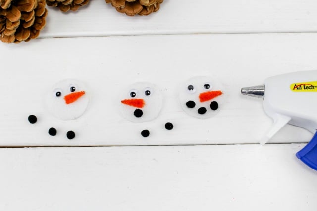 felt snowman faces