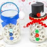 snowman pretzel mason jar 8 blog