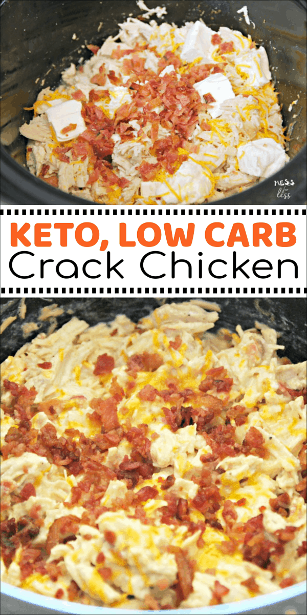 Keto Crack Chicken in the Crock Pot - Mess for Less