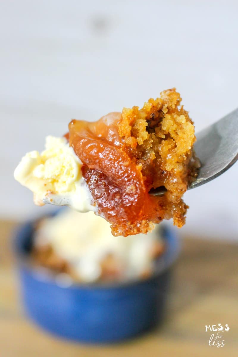 bit of crock pot apple dump cake with sea salt caramel