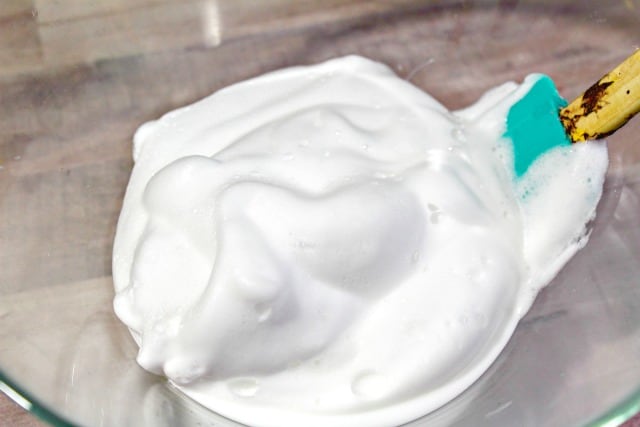 slime and foaming handwash into a bowl