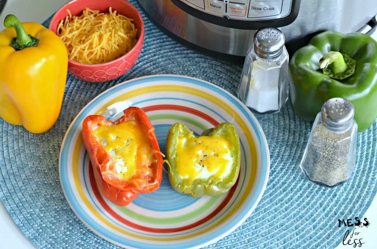 cheesy egg stuffed peppers